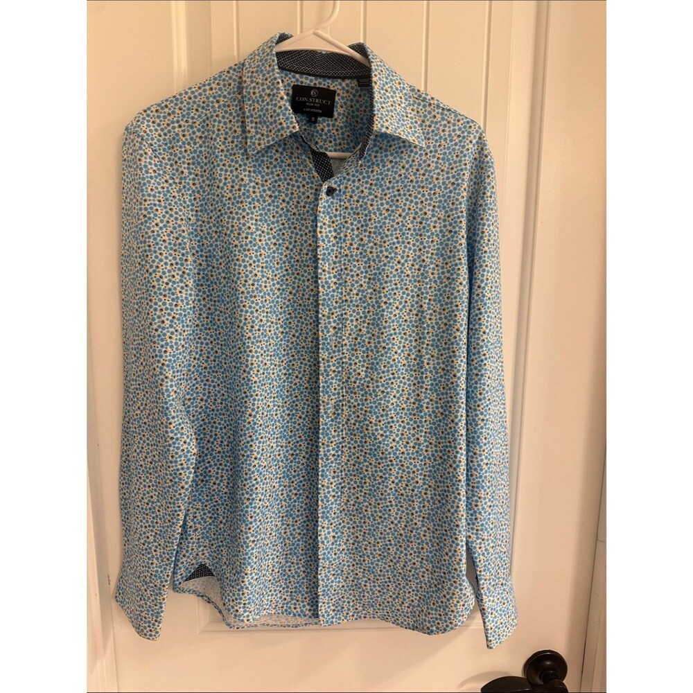 CON.STRUCT Men’s Slim Fit Small Dress Shirt Never worn has 2 spare buttons